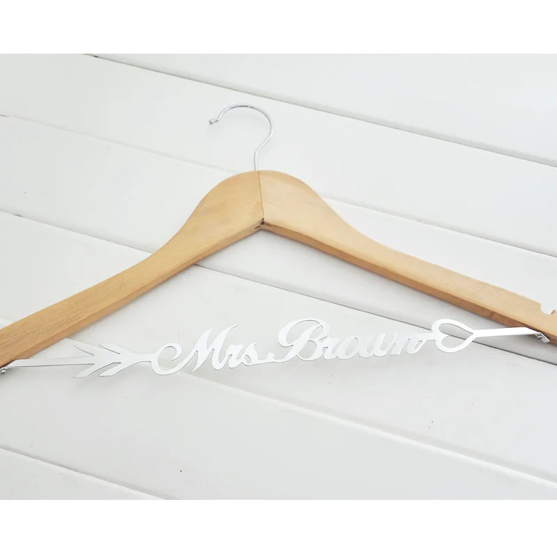 Свадебная Вешалка на заказ вешалка для имени с одной линией индивидуальная
