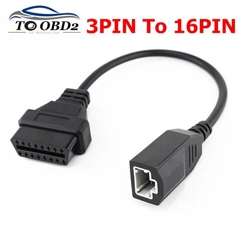 

For Honda 3PIN to 16PIN Female Car Diagnostic Cable Connector For Honda 3 PIN OBD OBD2 Auto Diagnostic Adapter