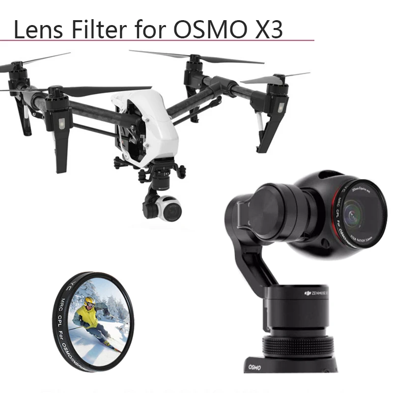 UV CPL ND8 ND16 ND2 400 Для Inspire 1 X3 Camera OSMO Handheld Gimbal Lens Filter поляризационный фильтр