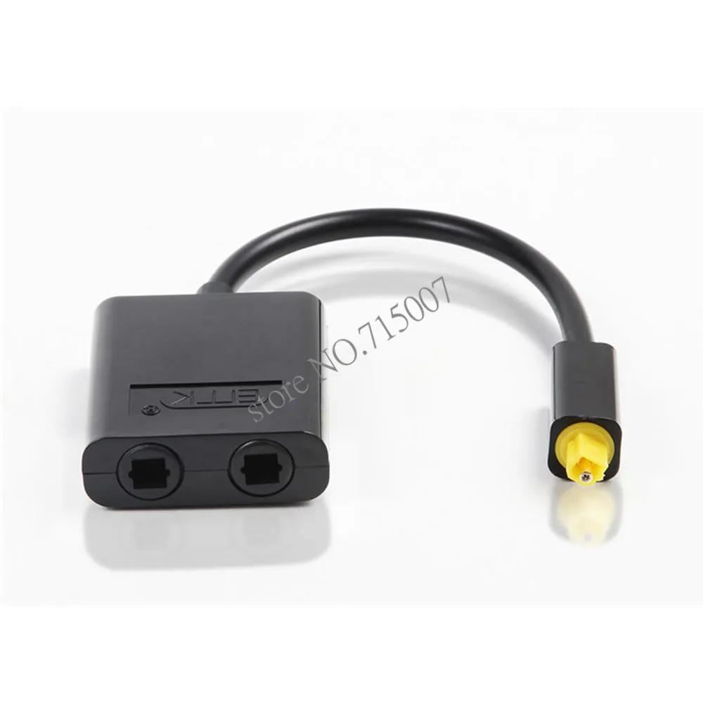 Черный и белый двойной порт Toslink Цифровой оптический один разделяется на два