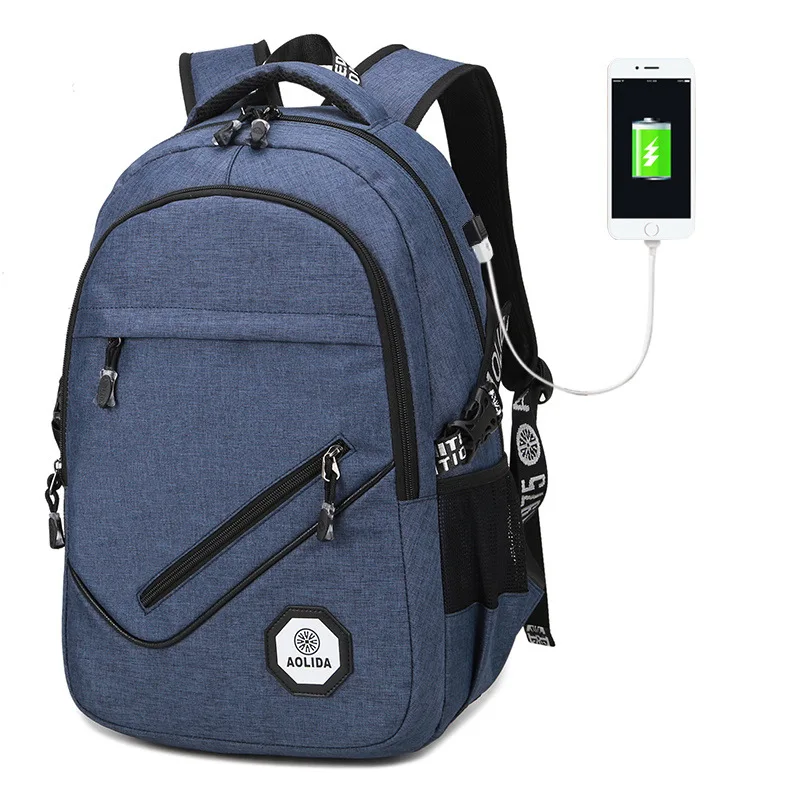 

Рюкзак мужской из ткани «Оксфорд» с USB-портом для зарядки