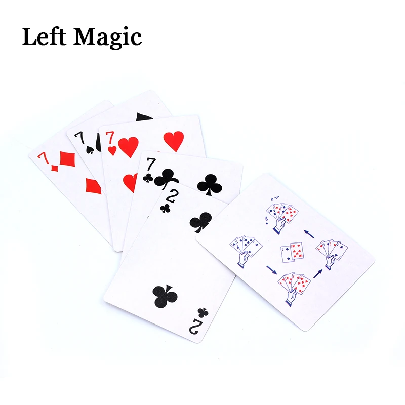 Cartas de 7 a 2 Transformer para trucos de magia, accesorios de magia de primer plano, magia de calle para pescar o jugar, tarjetas, accesorios de c&oacute;mics-1