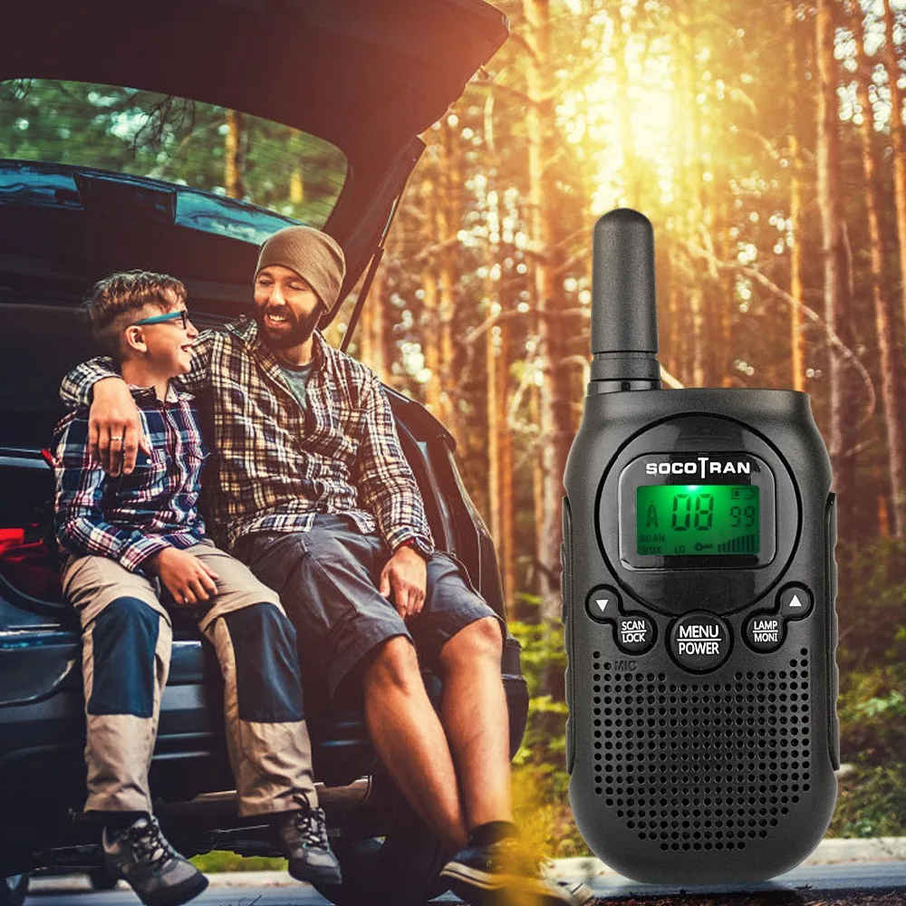 PMR446 портативная рация, 2 шт., мини-радио для детей, 2 канала, 0,5 Вт, лицензия, UHF, портативная рация VOX, перезаряжаемая батарея, подарок