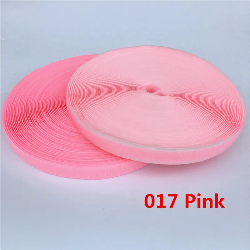 017 Pink 1 метр волшебная лента 2,5 см без самоклеящейся застежки крюк и петля лента DIY полиэстер нейлон Швейные аксессуары Klittenband без клея - Цвет: 017 Pink