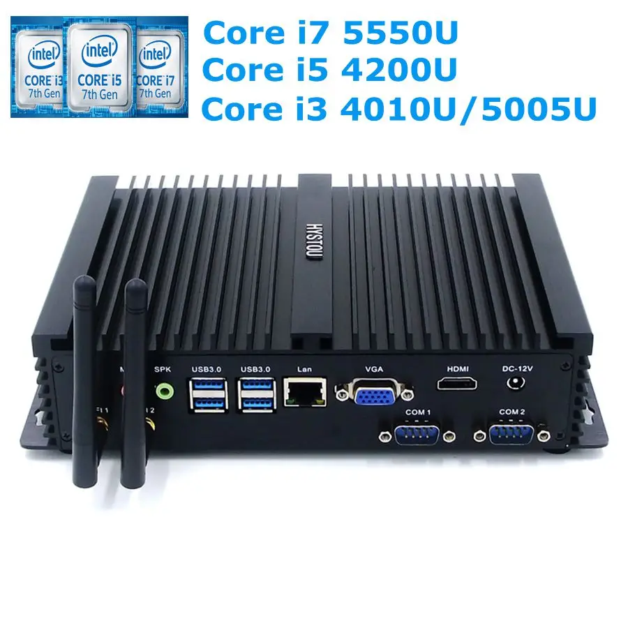 Купить компьютеры из Китая промышленный безвентиляторный i7 сервер 5550u 1 * rj45