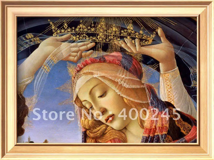 Портаит картина маслом Мадонна из великолепных деталей лица и короны