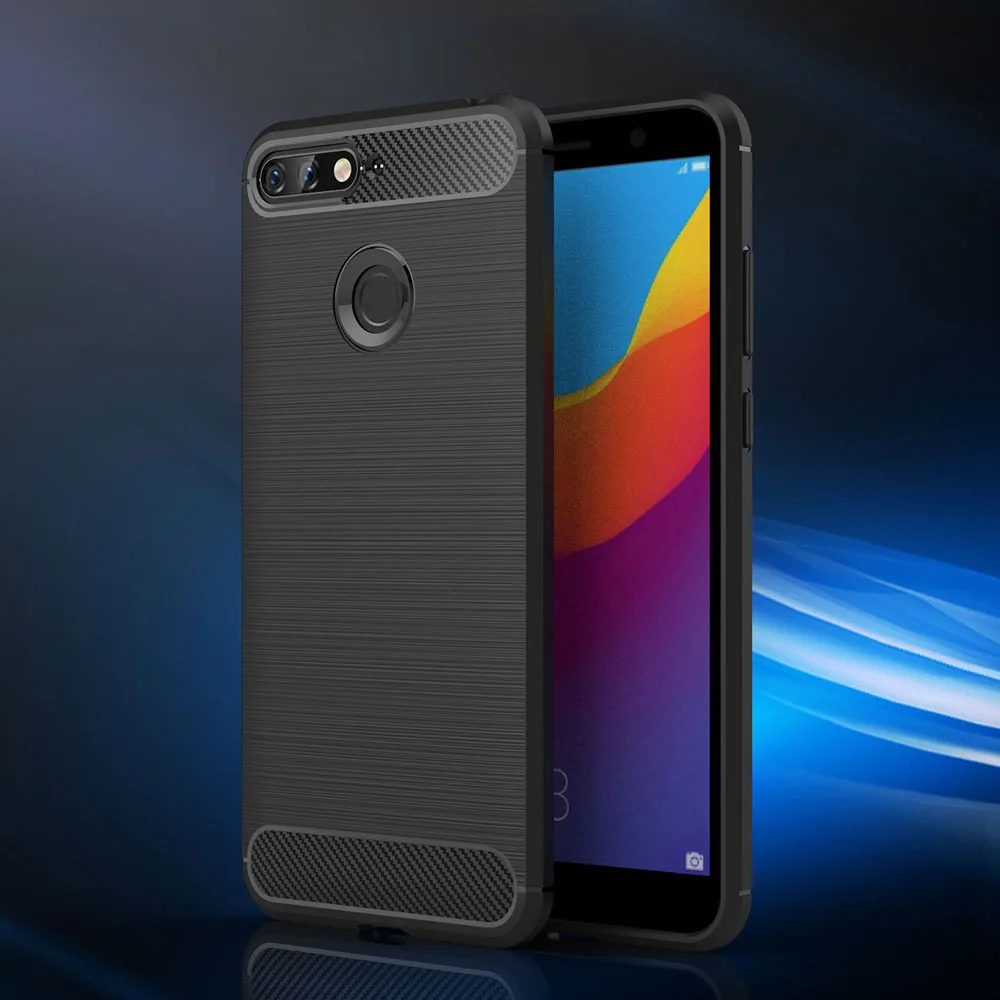 Чехол из углеродного волокна 5 7 дюйма для Huawei Honor 7C чехол Honor7C Pro AUM L41 задняя крышка