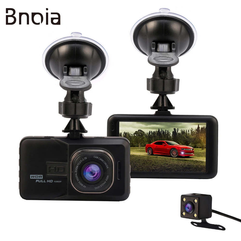 Bboia Full HD 1080p Автомобильный dvr 4 дюймов ips экран Автомобильная камера двойной
