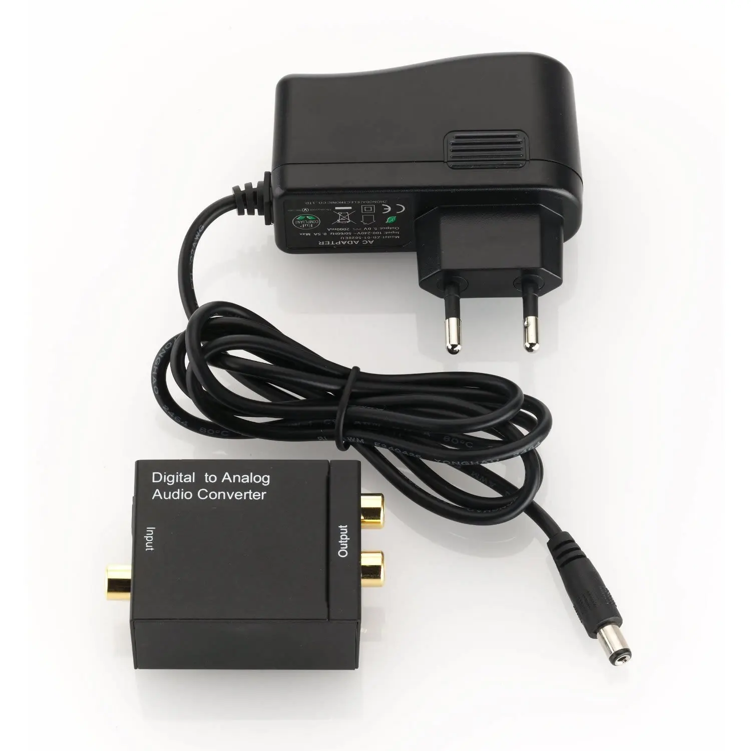 RISE Digital Toslink/SPDIF to Analog Stereo 2 x RCA аудио конвертер-цифровой конвертер (Toslink &amp