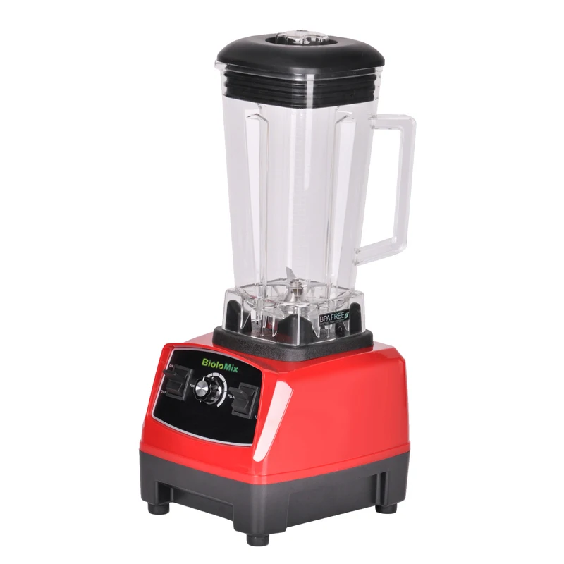 3HP 2200 Вт 2L BPA бесплатно Профессиональный высокомощный блендер, Миксер для еды, соковыжималка, подставка, фруктовый процессор, зеленые смузи - Цвет: RED