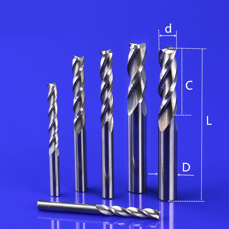 5pcs бесплатная доставка CNC твердосплавная деревообрабатывающая концевая фреза
