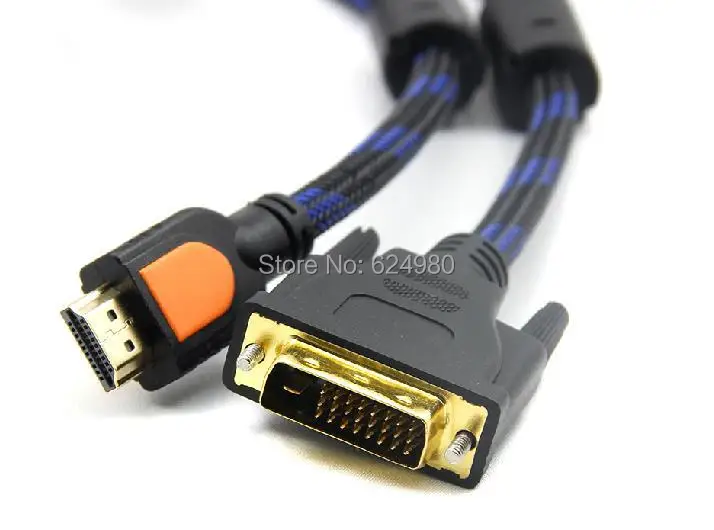 Oringal качество 3 м 10фт позолоченный HDMI кабель переходник DVI 24 + 1 переключатель сигнала монитора в конвертер|dvi to