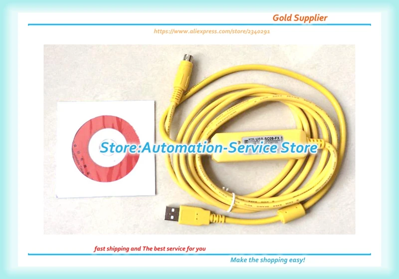 USB SC09 FX Новый используется для PLC с драйверами CD в коробке продажи|fx| |