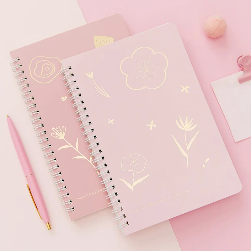 А5 Сакура тема катушки тетрадь 80 листов сетка/выложенная бумага книга