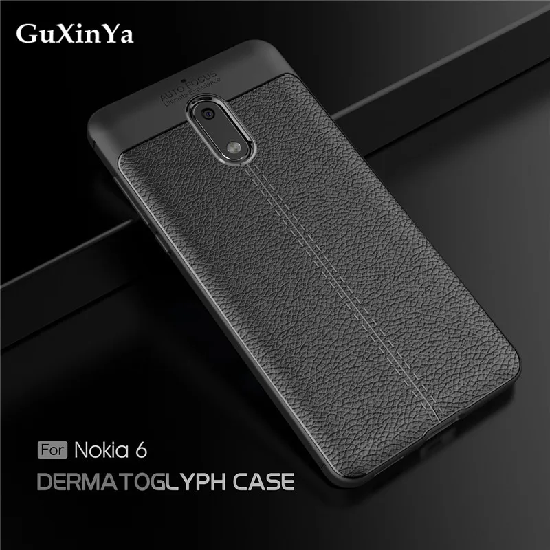 Чехол GuXinYa для Nokia 6 чехлы телефонов Роскошный Кожаный противоударный защитный