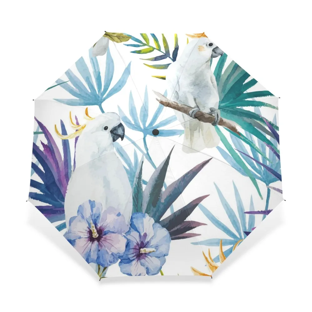 Зонты женские с тропическим листьем полностью Автоматические Складные уличные