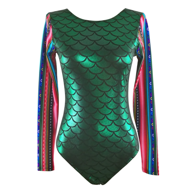 2019 Новый Цельный купальник Русалочки с длинным рукавом женский спортивный