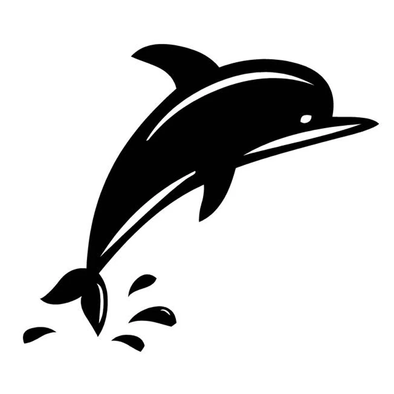 

16,6 см * 14,4 см Дельфин прыжки модный автомобильный Стайлинг Декор виниловая Автомобильная наклейка черный/серебристый S3-6616