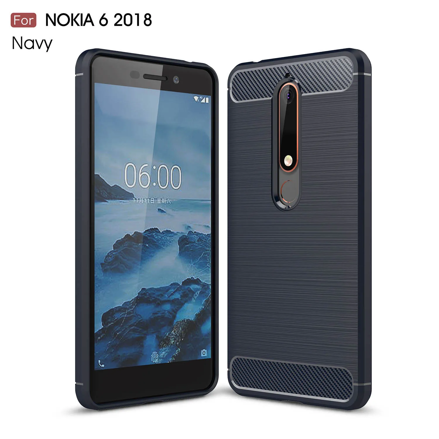 HATOLY чехол для Nokia 6 2018 Мягкий ТПУ Матовый прочный силиконовый TA 1054|Бамперы| |