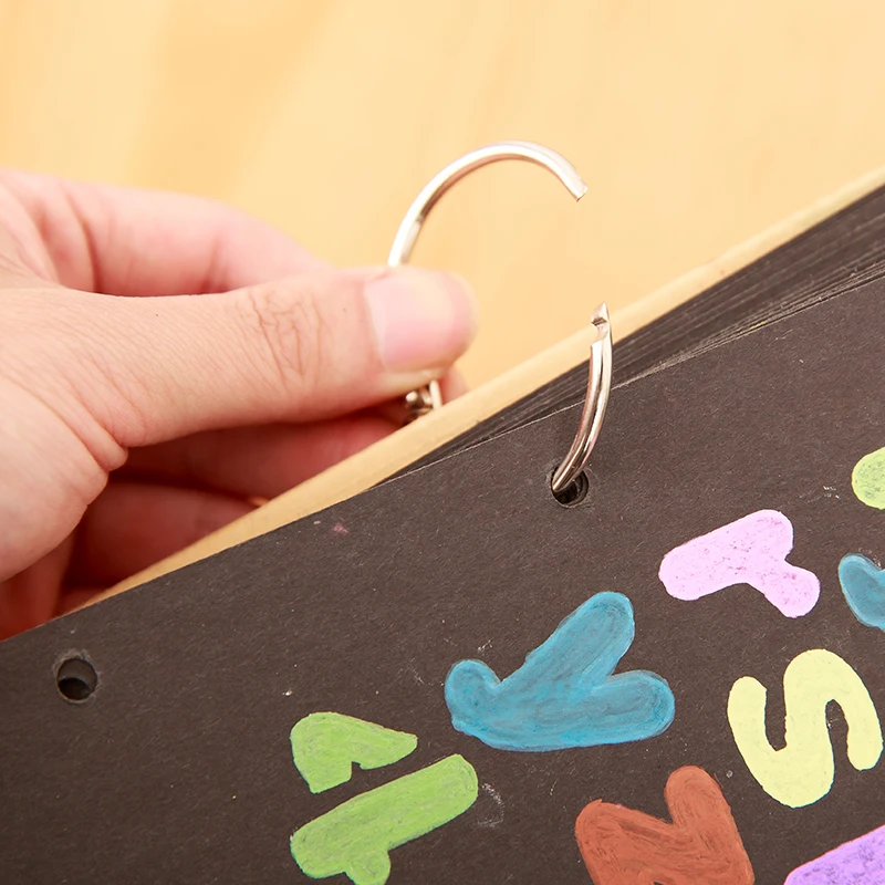 10 шт./лот металлическое кольцо для связывания незакрепленный блокнот с листьями