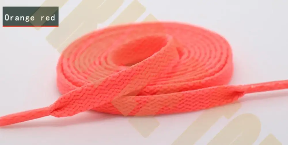 Orange red TRipleTop Красочные оригинальные эластичные Прочные шнурки с уменьшением катышков свободные-доказательство Анти-доказательство для шнурков - Цвет: Orange red