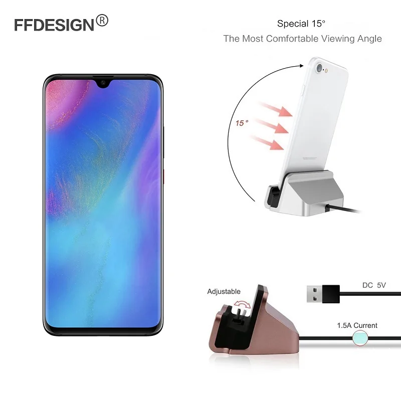 Док станция зарядная с USB портом для Huawei P30 P20 Lite Pro P10 P9 Mate 30 20 10 Lite|Зарядные