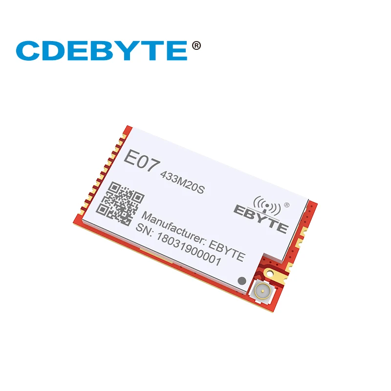E07 433M20S CC1101 20 дБм 433 МГц Печать отверстие IPEX антенна CDEBYTE 100 мВт SMD беспроводной IoT