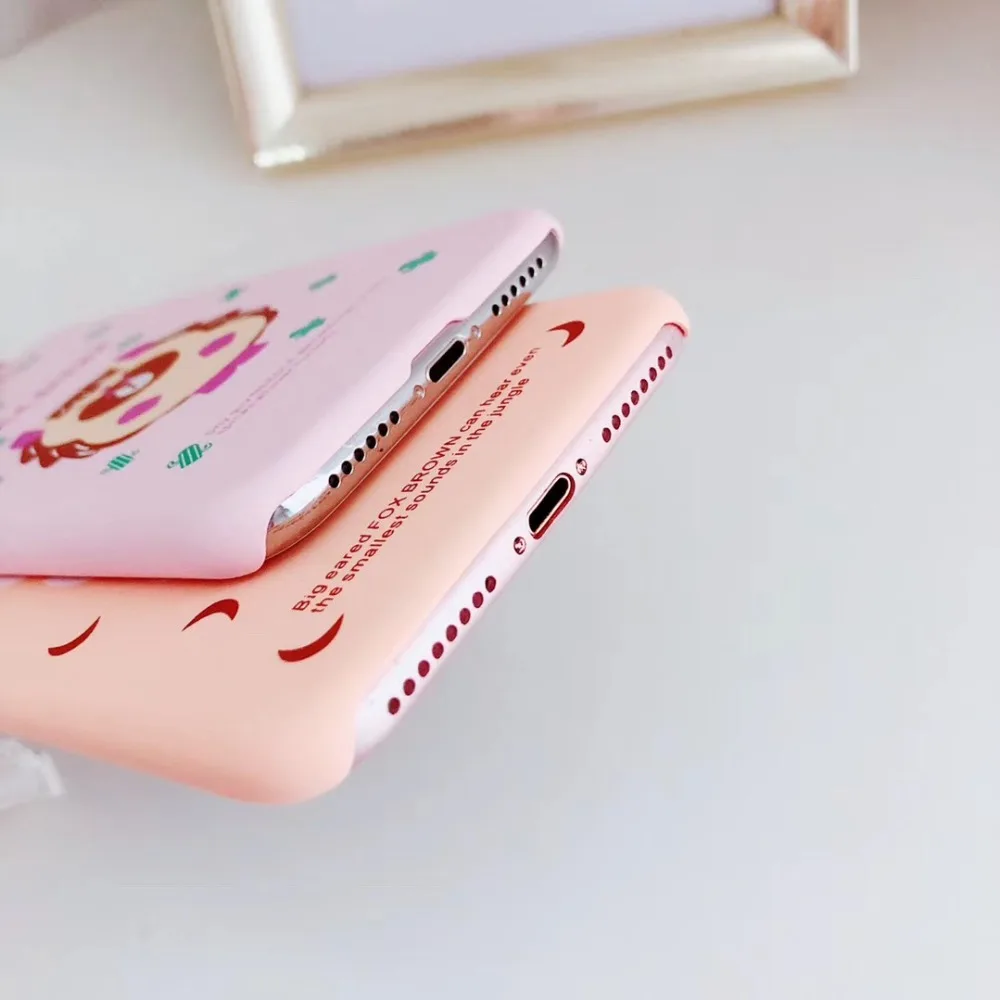 HoterTek Fashion Candy colors Matte Cartoon Bear Half Pack Hard Phone Shell For iPhone 6 7 plus iphone 8 Plus X |