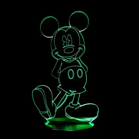 Мультяшный стол лампа с 3D эффектом светодиодный ночник Забавный светильник для праздников свет для ребенка и украшения подарок на день рождения игрушка для девочек - Испускаемый цвет: 7 colors change 4