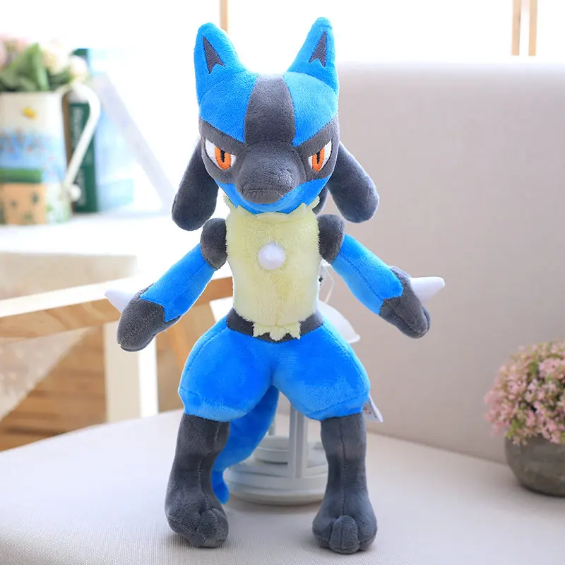 30cm Lucario Пикачу плюшевая мягкая Аниме кукла игрушка Jigglypuff Squirtle Mewtwo Charmander Gengar Psyduck игрушки подарок фильм для детей день рождения - Цвет: 30cm Lucario