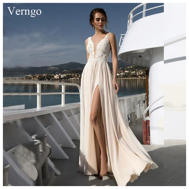 Verngo, простое вечернее платье, элегантное, v-образный вырез, официальное длинное платье,, Индивидуальный размер, шифон, vestidos largos