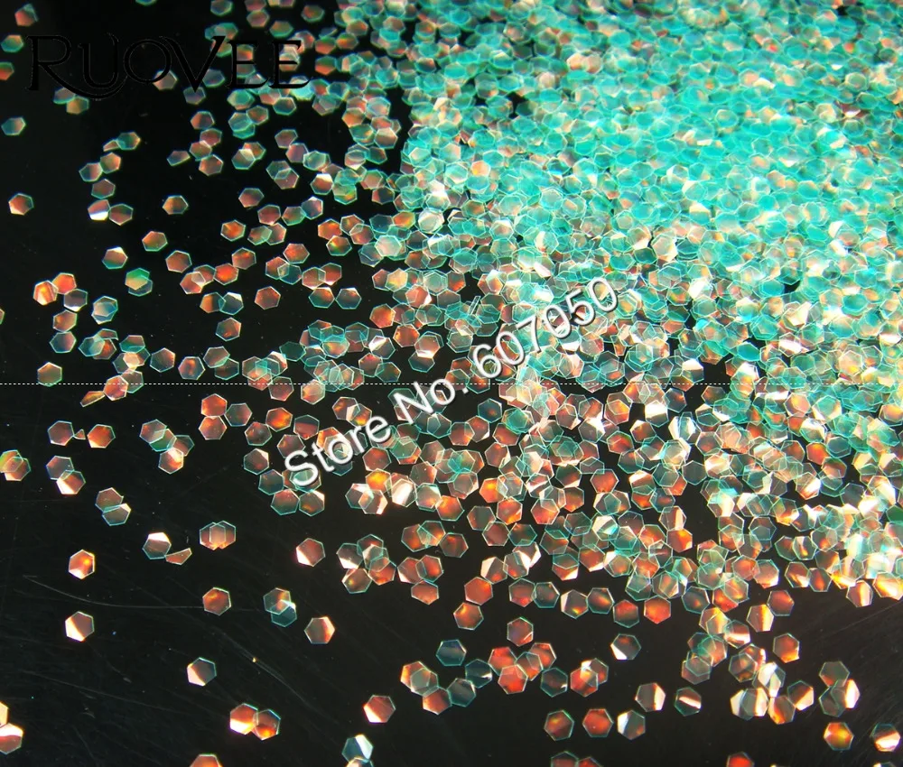 

12 Iridescent Colors Shifting 2MM Fish Scale Glitter Hexagon Flakes for nail art and cosmetic