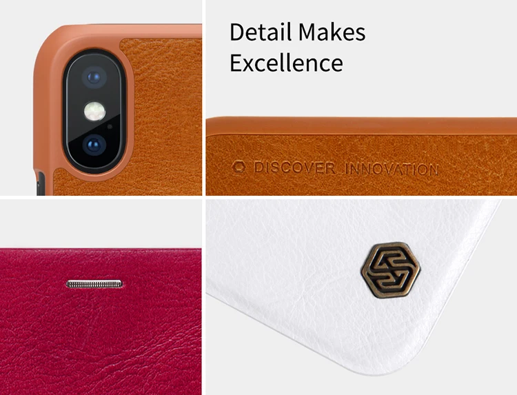 for iPhone X 8 7 6S 6 Plus 5S SE Case Cover Nillkin Retro Luxury PU Flip Leather Wallet Smart Cases for iPhone X 8 7 6S 6 5S SE