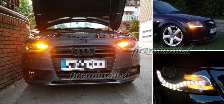 IJDM Янтарный Желтый Canbus 10-SMD PW24W PWY24W светодиодный лампы для Audi A3 A4 A5 Q3 VW MK7 Golf CC Ford Fusion передние указатели поворота
