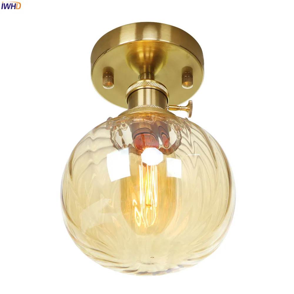 Светодиодный потолочный светильник IWHD в скандинавском стиле медные винтажные