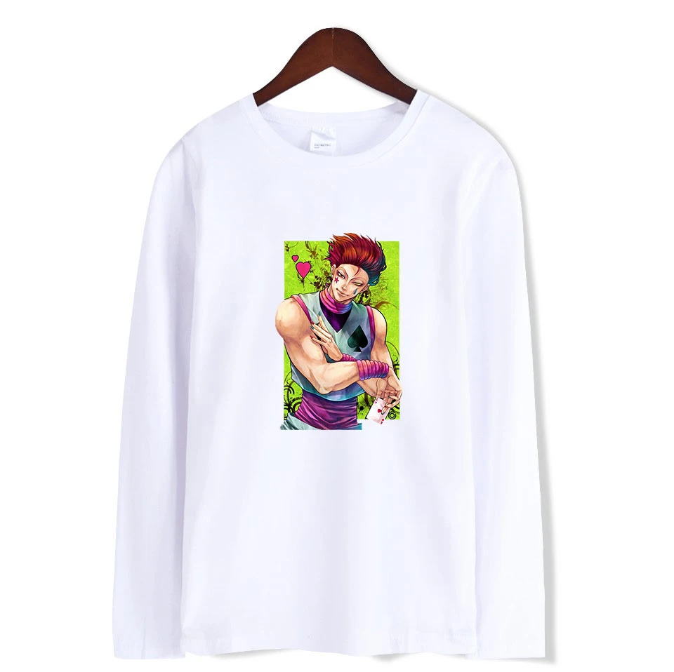 Новые повседневные Модные хлопковые футболки hisoka с принтом в стиле хип хоп для