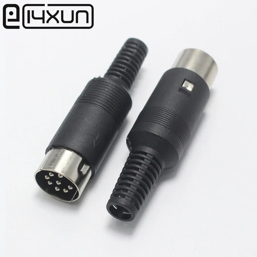 1 шт./лот 8 контактный штекер DIN с пластиковой ручкой провод разъем DIY