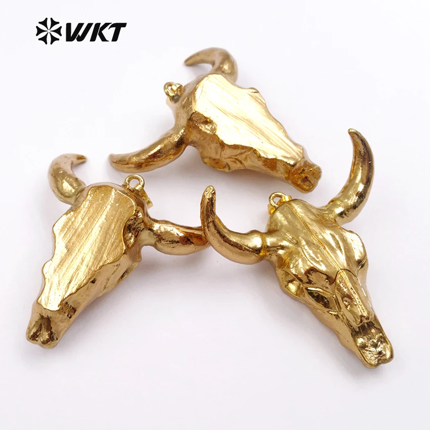 Подвески Longhorn из смолы покрытой золотом для ювелирных украшений WT-P249 | Украшения