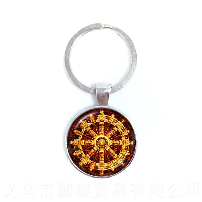 Брелок с винтажным морским компасом круглый стеклянный брелок кабошоном 25 мм в