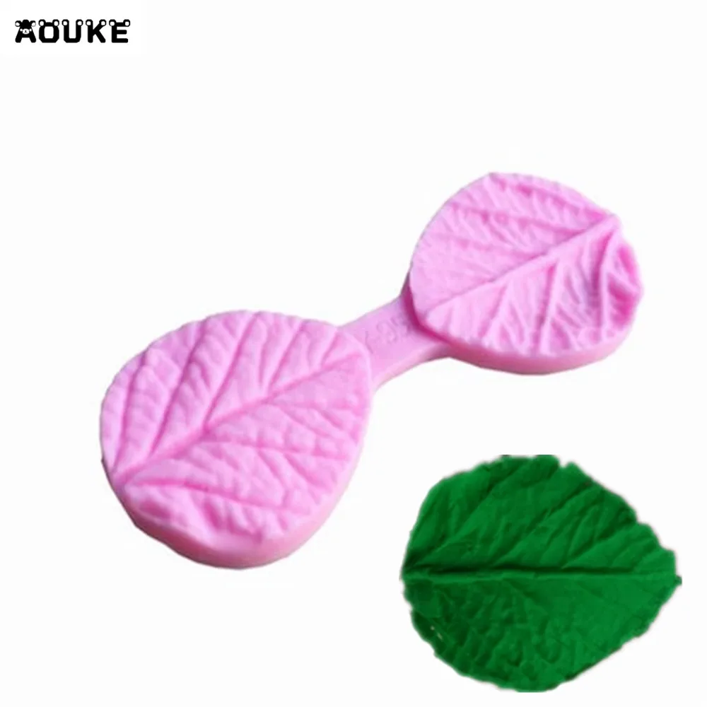 Силиконовая форма для торта с 2 листьями/листьями желто формы пудинга и кубиков