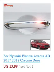 Хромированная дверная ручка зеркала заднего вида для hyundai Elantra Avante AD, Накладка для литья полосок, аксессуары для рамы автомобиля