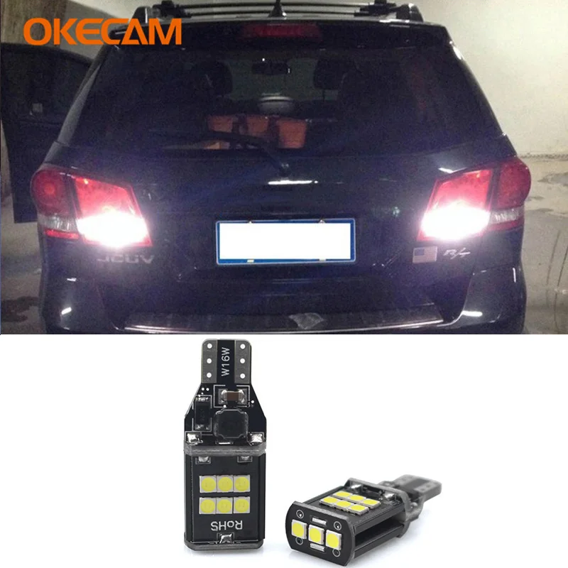 2x Белый T15 W16W Canbus Error Free светодиодный обратный светильник для Dodge Калибр
