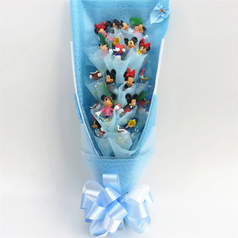 no box Cartoon mouse action figure toys fashion doll kawaii bouquet gift box creative Graduation/Birthday/Valentine gifts - Цвет: no box