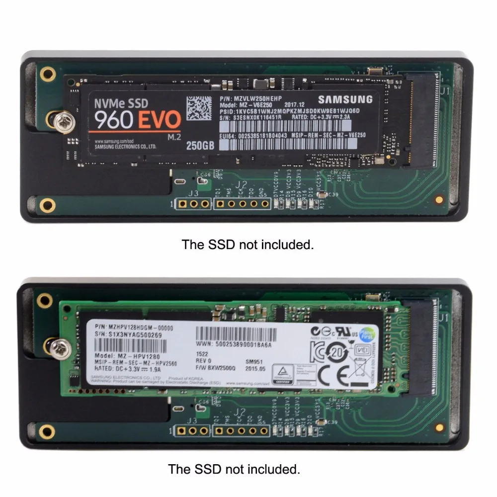 Thunderbolt 3 для PCI Express PCI-E для NVME NGFF M-key AHCI SSD чехол для конвертации картриджа