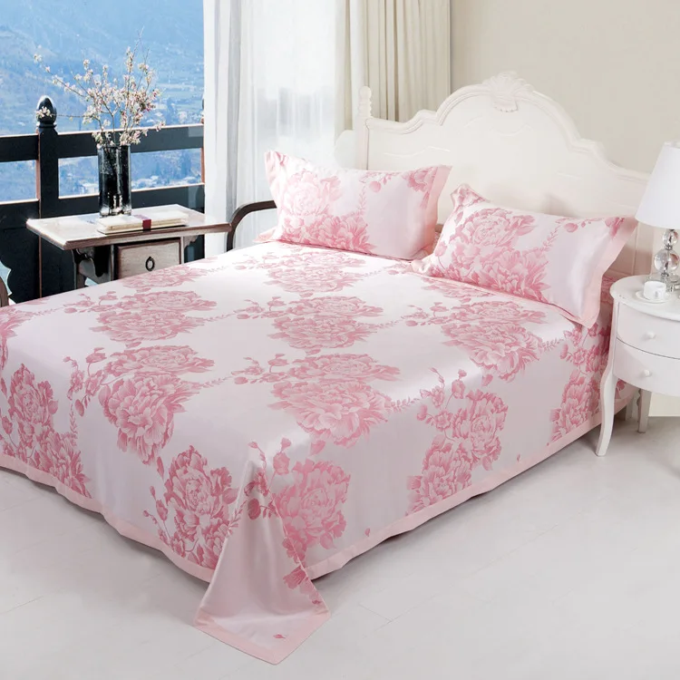 Комплект из 3 предметов с плоской простыней 100% жаккардовая ткань бамбукового