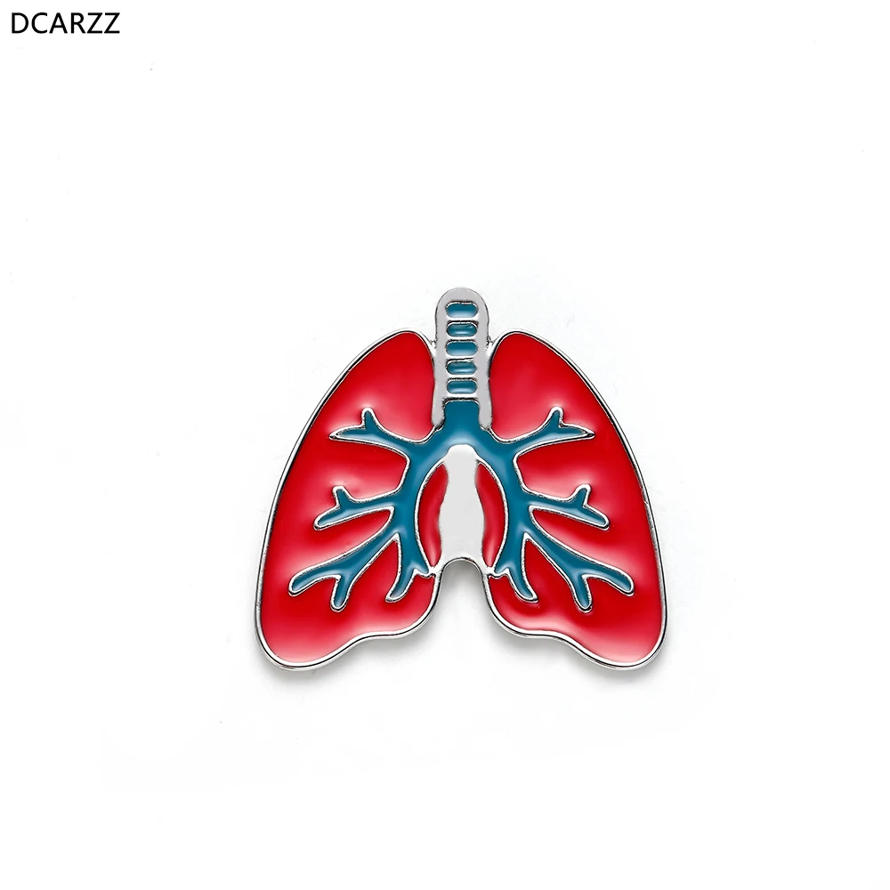 Enamel Lungs Pin Anatomy Lapel Women Gift Cartoon Cute Brooch for Clothing Bags Backpacks Jackets Hat DIY Accessories Wholesale | Украшения