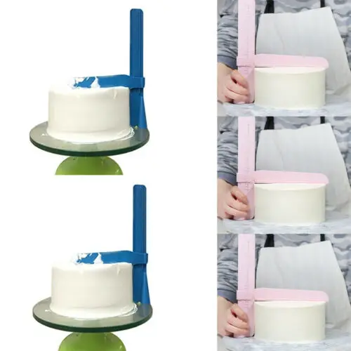 Adjustable Turning Icing Smoother Blade Cake Sugar craft Handgrip Smooth Buttercream Decor Plastic Bakeware Tools | Дом и сад