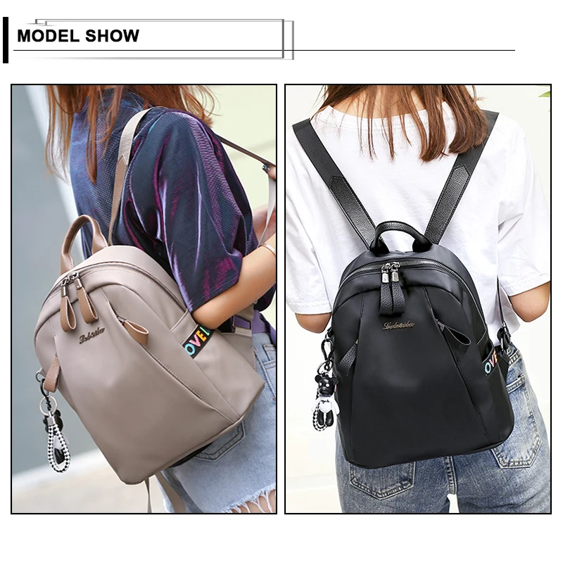 Водонепроницаемый Школьный рюкзак для женщин модные нейлоновые сумки на заднюю