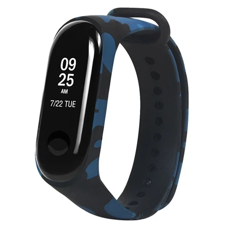 Camouflage Blue Ремешок для xiaomi mi Band 4, камуфляжный силиконовый ремешок на запястье, сменный ремешок для xiaomi mi band 3/4, умный браслет, браслет с принтом - Цвет: Camouflage Blue