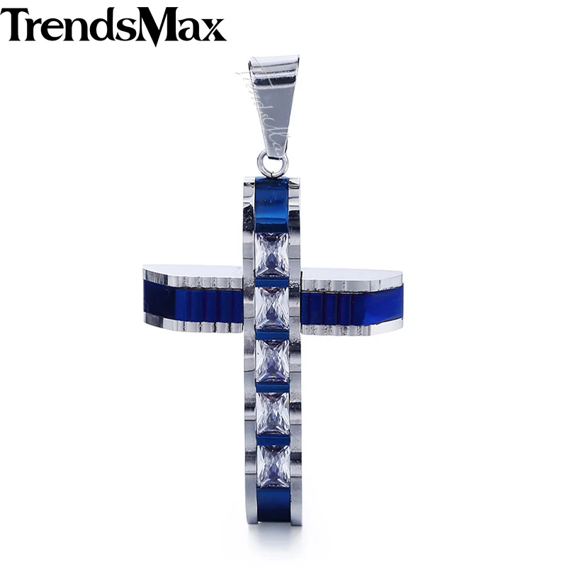 KP379 Trendsmax, Мужская подвеска, крест, нержавеющая сталь, подвеска, амулеты,, модные подарки для мужчин, ювелирные изделия KKPP2 - Окраска металла: KP379